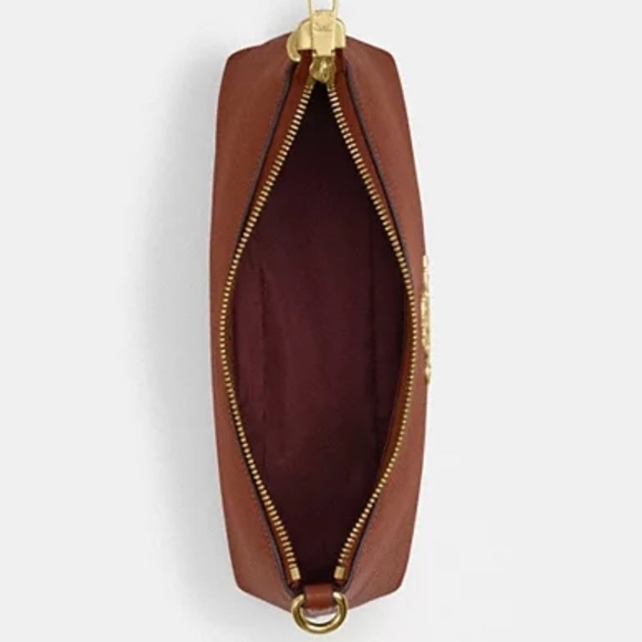 Coach Charlotte Shoulder/Crossbody Bag Brown w Multi Color  Strap NWT - Picture 5 of 12